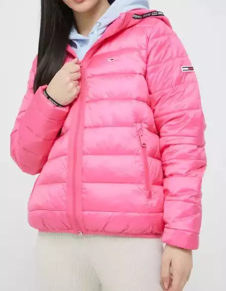 tommy jeans quilted hooded jacket