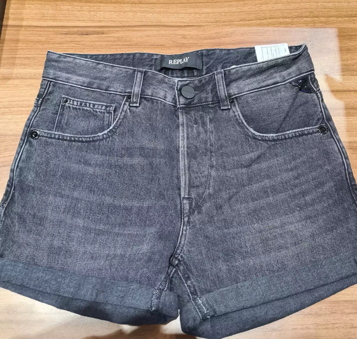 Shorts-11.25 oz black od black denim